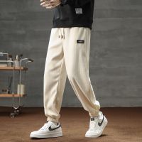 [COD] mens spring and autumn Korean version of the trendy all-match sports fashion elastic waist casual trousers for men