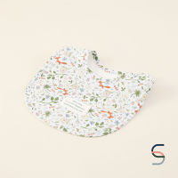 SARABARN Flower and Fox Bib | ผ้ากันเปื้อนเด็ก ผ้าซับน้ำลาย ผ้ากันเปื้อนลายดอกไม้ สุนัขจิ้งจอก