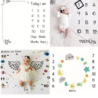 【CW】┅❃☁  Newborn Baby Monthly Growth Blanket Photography Props Background