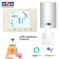 MJZM BGL09RF-WiFi &amp; RF Wireless Room Thermostat for Gas Boiler Water Floor Heating Remote Temperature Controller Smart Home