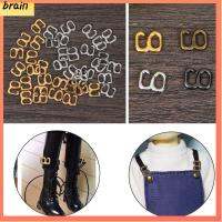 BRAIN 20pcs คลิปปรับ ชิ้นส่วนรองเท้า Cothes Mini Ultra-small Tri-glide Buckle ปุ่มเข็มขัด อุปกรณ์เสริมสำหรับตุ๊กตา หัวเข็มขัดตุ๊กตา Diy