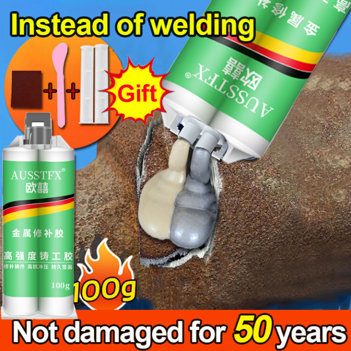 🥇Not damaged for 50 years🥇metal welding glue 100g high Instead of