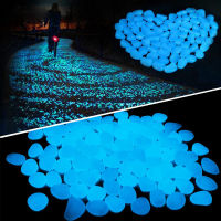 200Pcs Luminous Stone Glow In Dark Garden Pebbles หินเรืองแสงสำหรับสนามหญ้ากลางแจ้ง Walkways ตกแต่งบ้านถังปลา Aquarium Rocks