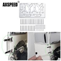 AXSPEED 4Pcs Metal Side Door Hinge for Tamiya R620 1/14 RC Tractor Trailer Cargo Truck Car Upgrade Parts Accessories Electrical Trade Tools  Testers