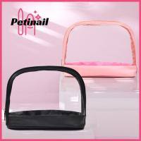 PETINAIL กระเป๋าเครื่องสำอางพกพา,กระเป๋าเข้าห้องน้ำเดินทางโปร่งใสกันน้ำเปลือกแฟชั่นกระเป๋าเครื่องสำอางซิปสะดวกกระเป๋าเก็บของผู้หญิง