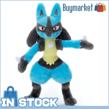 TAKARA TOMY Pokemon Mega Lucario Plush Toys Shiny Lucario Soft Stuffed  Animals Toys Doll Gifts for Children Kids