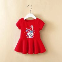 2023 New Child Summer Clothes Bunny Pattern Girls Dress  by Hs2023