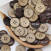 Natural Wooden Coconut Sewing Buttons For Clothing Decorations Scrapbooking Eco-friendly Wood DIY Crafts Accessories Wholesale Haberdashery