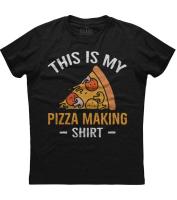 นี่คือ My Pizza Making Shirt Pizza Lover Mens Short Sleeve Cotton Black T-Shirt