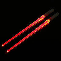 jiajushipin 1คู่ LED lightsaber ตะเกียบไฟขึ้นทนทานน้ำหนักเบาอาหารอาหารปลอดภัย