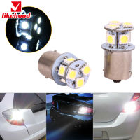 [Likelyhood] 2ชิ้น BA15S สีขาว R5W 1156 5050 8SMD ไฟเบรครถ LED หลอดไฟ