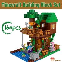 160PCS Minecraft My Wrold The Jungle Tree House Zombie Figures Building Blocks ของเล่นเพื่อการศึกษาสำหรับของขวัญเด็ก-SOU