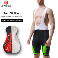 X-TIGER Pro Cycling Bib Shorts Mountain Bike Shorts Summer ShockProof 5D GEL Pad Cushion MTB Bicycle Bib Tights Triathlon