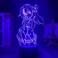 3d Led Lamp Anime High School DxD Xenovia Quarta for Bedroom Decorative Nightlight Birthday Gift Acrylic Led Night Light