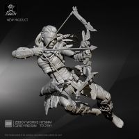 75mm Resin Figure Kits Future Female Shooter Resin Soldier Self-assembled TD-2191