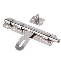 【LZ】 1Pcs Silver 135mm Length Heavy Duty Slide Door Bolt Barrel Hasp Safety Latch Padbolt Padlock