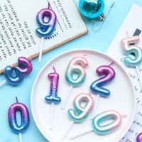 【YF】 Digital Candles Sea-maid Color Candle Birthday Decoration Gradient Ramp Supplies