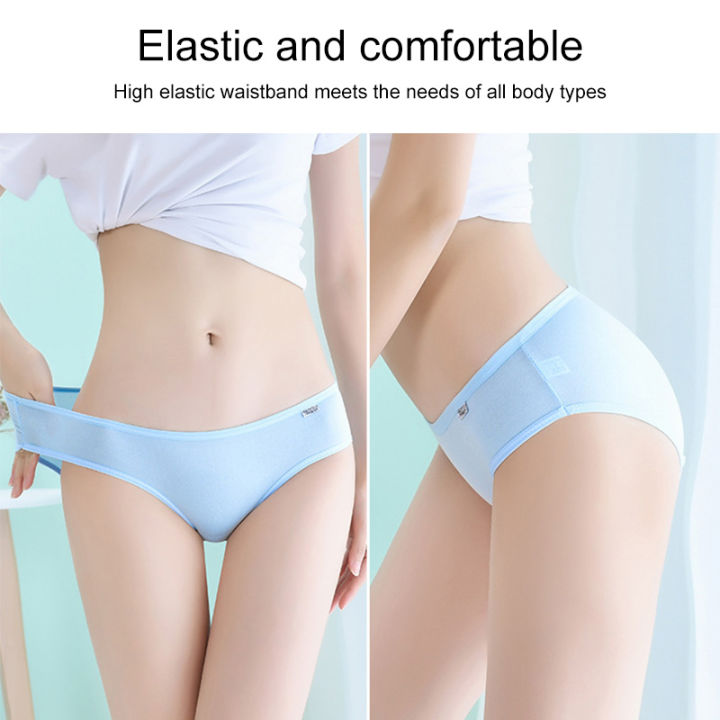 Plus Size Womens Underwear High Waist Panties Women Cotton Underwear  Comfortable Elastic Soft Seamless Briefs