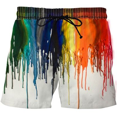 Painting Printing Mens Swimwear Swim Shorts Trunks Beach Board Pants