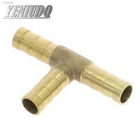 ■△﹍ 1pcs Reduce T-Shape Brass Barb Hose Fitting Tee 4mm-19mm 3 Way Hose Tube Barb Copper Barbed Coupling Connector Adapter