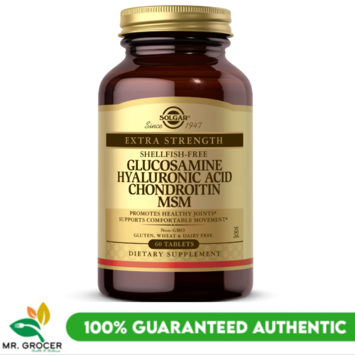 Solgar Extra Strength Glucosamine Hyaluronic Acid Chondroitin MSM