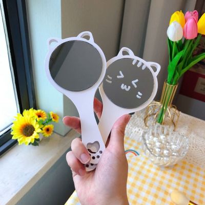 Desktop Cosmetic Mirror Makeup Mirror Metallic Portable Beauty Mirror Mini Hand-held Liquid Shape Square Mirror