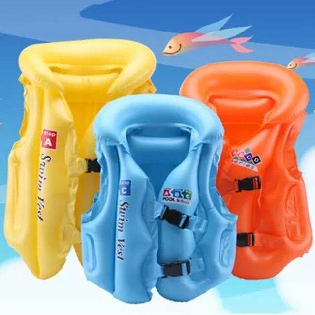 Swimsuit life jacket inflatable swimwear for children Lazada PH