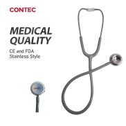 Gray Gray Contec Stainless Steel Head SC23 Stethoscope Professional