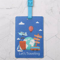 PU Label Tag Travel Addres ID Holder Suitcase Map World Luggage