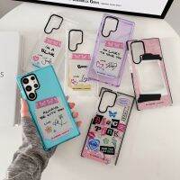 เคส Samsung S23 S21อัลตร้านิ่ม S22พิเศษสีดำชมพูน่ารัก