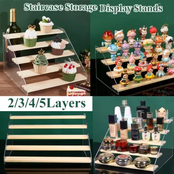 Acrylic Display Stand Jewelry Organizer Showcase Cupcake Stand Cake Dessert  Storage Rack Holder Party Decor