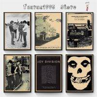 □▼ ใหม่ British punk band Joy Division vintage คราฟท์โปสเตอร์ผนังบ้าน bar cafe ตกแต่งภาพวาด