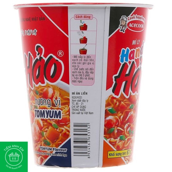 Mì handy hảo hảo tomyum ly 67g - ảnh sản phẩm 3