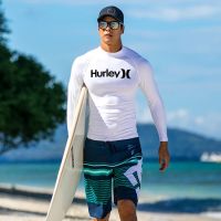 Hurley ชุดว่ายน้ำสำหรับผู้ชาย,ชุดว่ายน้ำแขนยาวกันแดดไฟโต้คลื่น828