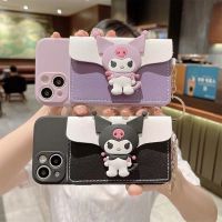 Sanrio Kuromi เคสที่มีกระเป๋าเงินการ์ตูนมือถือ,12C A2 9A 9C 9T 7 8 Note 12 Pro Plus 11 10 9 8 7 Pro นุ่มป้องกันการหล่น