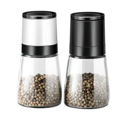 Salt and Pepper Grinder Glass With Sealing Lids Adjustable Coarseness Ceramic Pepper Grinder Pepper Sea Salt Mill Grinder for Kitchen