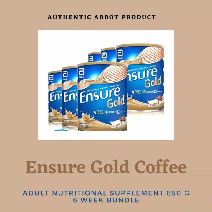 Ensure Gold Coffee flavor. 850grams x 6 (6weeks bundle)Milk supplements