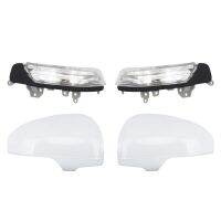 1Pair Car Rear View Mirror Cover Cap with Turn Signal Flashing for Toyota REIZ Prius 2010 2011 2012