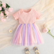 Váy xinh bé gái 1-7 tuổi đầm công chúa thời trang Tuyn Váy Màu Cầu Vồng In