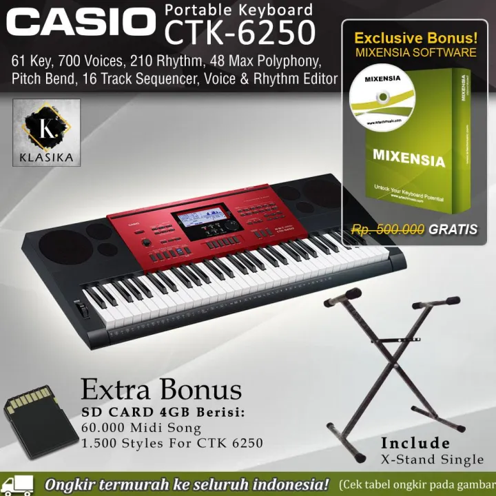 CASIO CTK-6250 スタンドセット | signalstationpizza.com