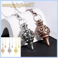 CONGYIYIMO07 เป็นรูกลวง จี้ลูกตุ้มเรกิ Amulet รูปทรงกรวย จี้ Dowsing ลูกตุ้มบำบัด ของขวัญที่สร้างสรรค์ จี้ทองแดง ลูกตุ้มโลหะทางจิตวิญญาณ ของตกแต่งบ้าน