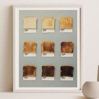 Toast Baking Time Guide โปสเตอร์และพิมพ์-ตลกอารมณ์ขันขนมปังอาหารเช้า Wall Art Picture-เหมาะสำหรับตกแต่งห้องครัวและห้องรับประทานอาหาร-ของตกแต่งบ้านยอดนิยม