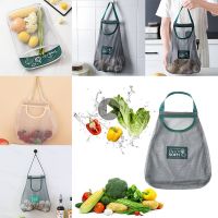 Reusable Grocery Produce Bags Cotton Mesh Ecology Market String Net Tote Bag Kitchen Fruits Vegetables Hanging Bag Home Storage