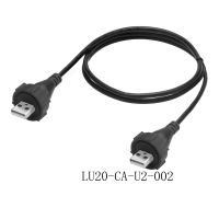 Industrial USB Type A Connector Female Male Waterproof 4Pin Plug Socket USB2.0 Data Adapter Extension Cable 1m 3ft Dust Cover