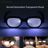 New LED light glasses Conan with the same type of luminous glasses personality funny dance glasses