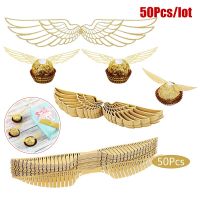 【YF】 50Pcs Chocolate Gold Decoration Toppers Snitch Wedding