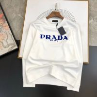 เสื้อสเวตเชิ้ตลำลองแขนยาวสำหรับผู้ชายและผู้หญิง Prada