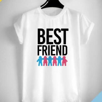 เสื้อยืดลาย เพื่อน Best Friend สีสันสดใส ใส่สบาย ไม่ยืด ไม่ย้วย