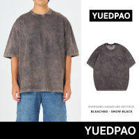 Yuedpao No.1 เสื้อยืด Signature Oversize Drytech Bleached ผ้าหนาทรงสวย ยับยากรีดง่าย รับประกันไม่ย้วย 2 ปี สี Snow Black