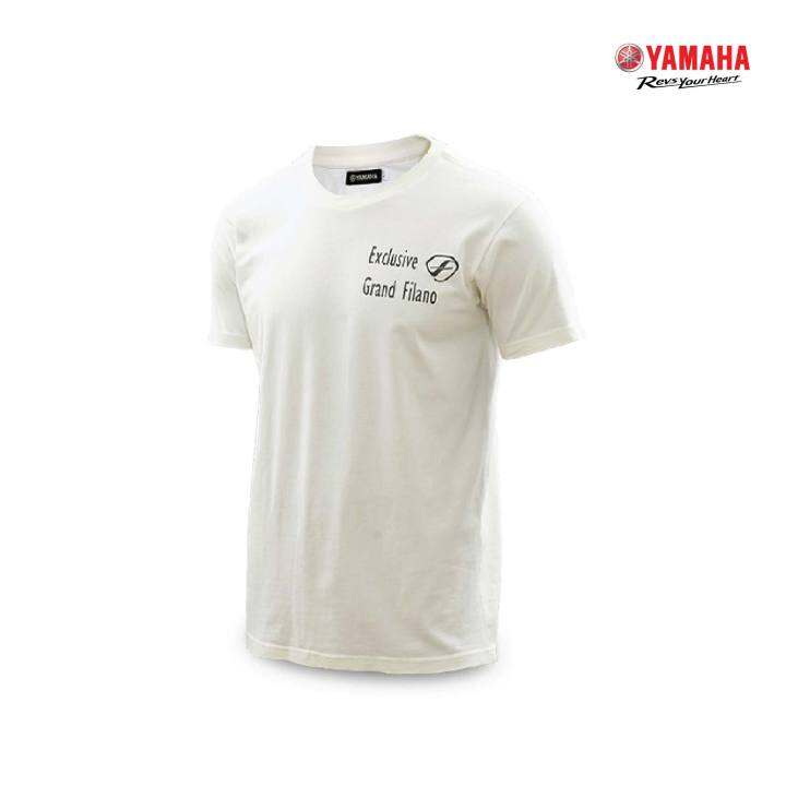 yamaha-เสื้อยืดยามาฮ่าสีเหลืองอ่อน